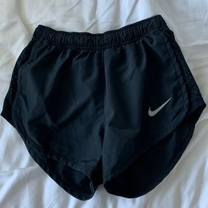 black nike running shorts